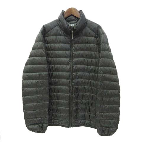 ユニクロ Uniqlo ダウン ジャケット M カーキ ウルトラライトダウン ジップアップ 無地 シンプル メンズ 036 ベクトルパーク