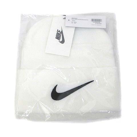 未使用品 ステューシー STUSSY ナイキ NIKE ニット帽 ニットキャップ 帽子 白 ホワイト ロゴ 刺繍 ビーニー 20CSP03910 メンズ レディース 036-202102020456