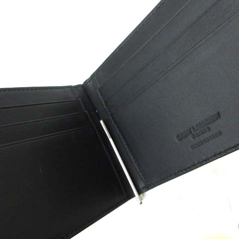 売れ筋 サンローラン パリ Saint Laurent Paris 札入れ マネークリップ クロコエンボス 型押し レザー 黒 ブラック メンズ ベクトル 古着 安心の日本製 Insfatima Com Ar