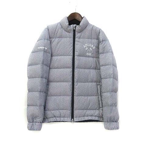 アディダス Adidas ダウン ジャケット ジャンパー M 白 ホワイト 総柄 ジップアップ マイクロ アロー パターン Af6922 美品 レディース 036 ベクトルパーク