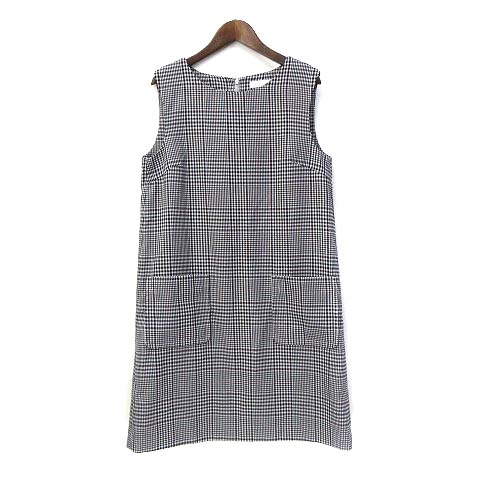 マーキュリーデュオ Mercuryduo ワンピース F 黒 ブラック ポリエステル ノースリーブ ミニ チェック レディース 036 ベクトルパーク