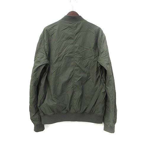 エイチ エム H M ブルゾン ジャンパー L 緑 カーキ ジップアップ Ma 1 無地 シンプル メンズ 036 ベクトルパーク