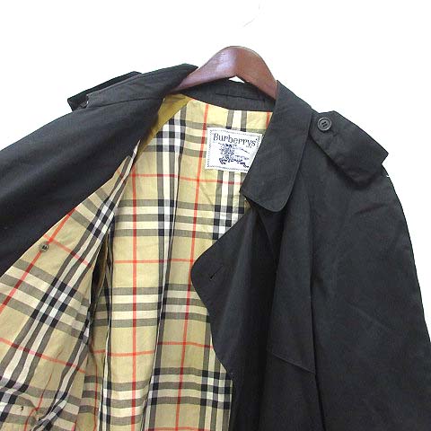 バーバリー BURBERRY トレンチ コート 9A3 黒 ブラック コットン