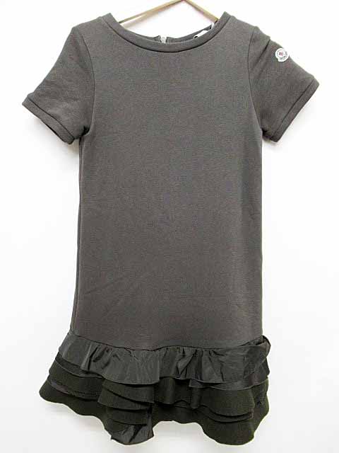 モンクレール Moncler 厚手 裏起毛 裾フリル 半袖 ワンピースsカーキ ブランド古着ベクトル 中古 レディース 037 ベクトルパーク