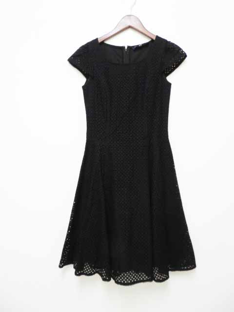 エムズグレイシー M S Gracy 美品 カットワークレースワンピース 黒 Size36 ブランド古着ベクトル 中古 0721 レディース 037 ベクトルパーク