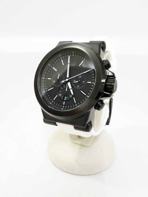 マイケルコース Michael Kors Mk10 Dylan ディラン クロノグラフ ラバーバンド 腕時計 Ns ホワイト ブランド古着ベクトル 中古 09 メンズ 037 ベクトルパーク