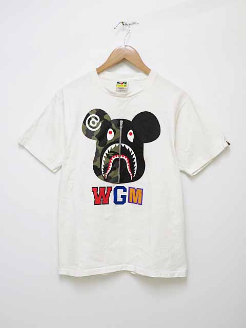 アベイシングエイプ A Bathing Ape Medicom Toy Be Rbrick Shark Tee M サイズ メディコムトイ コラボ ベアブリック シャーク Tシャツ ホワイト ブランド古着ベクトル 中古 1022 メンズ 037 ベクトルパーク
