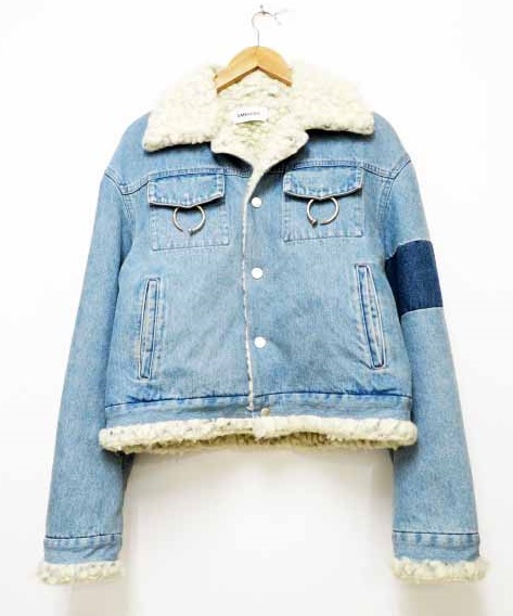 アンブッシュ Ambush 16aw Fur Denim Jacket ファー ボア デニム ジャケット 1 ブルー Ambot 112 ブランド古着ベクトル 中古 1008 メンズ 037 ベクトルパーク