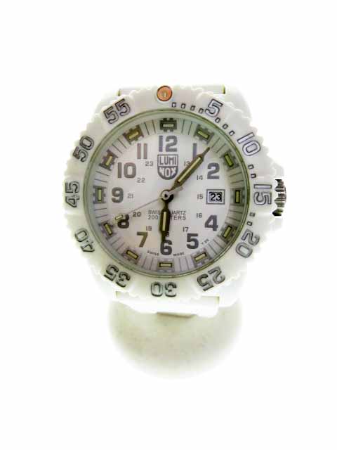 ルミノックス Luminox Navy Seal Colormark 3050 ネイビーシール カラーマーク クォーツ 腕時計 ホワイト アウト ブランド古着ベクトル 中古 1222 メンズ 037 ベクトルパーク