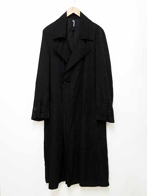 グラウンドワイ ヨウジヤマモト Groundy Gc C03 0 19 aw Double Coat サイズ 3 ダブルコート ロングコート ブラック ブランド古着ベクトル 中古 1029 メンズ 037 ベクトルパーク