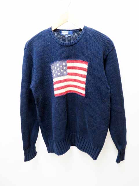 ポロ バイ ラルフローレン Polo By Ralph Lauren Usa フラッグ 星条旗 コットンセーター ニット 160 ブランド古着ベクトル 中古 201124 キッズ 037 902011210040 ベクトルパーク