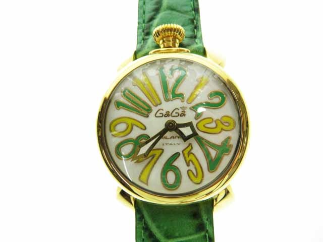 ガガミラノ Gaga Milano Manuale 40mm Limited Edition Brasil 5023leb マニュアーレ マヌアーレ ブラジル クォーツ 腕時計 ブランド古着ベクトル 中古 1213 レディース 037 ベクトルパーク