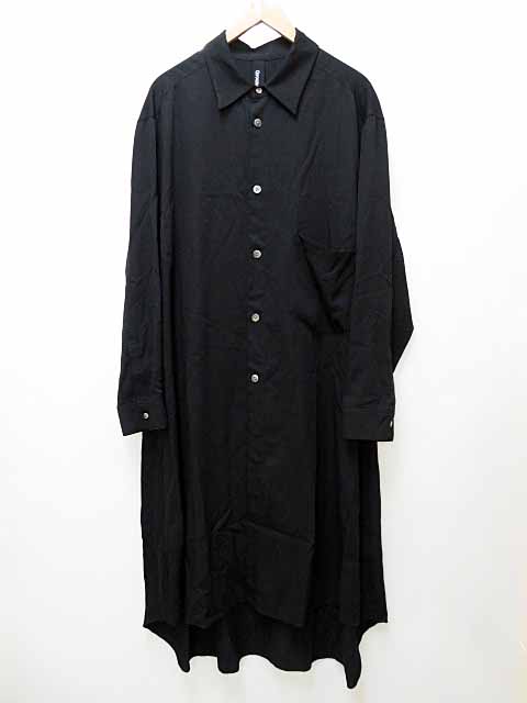 グラウンドワイ ヨウジヤマモト Groundy Gv B02 0 ジャンボシャツ 3 サイズ ロング シャツ ブラック ブランド古着ベクトル 中古 1222 メンズ 037 ベクトルパーク