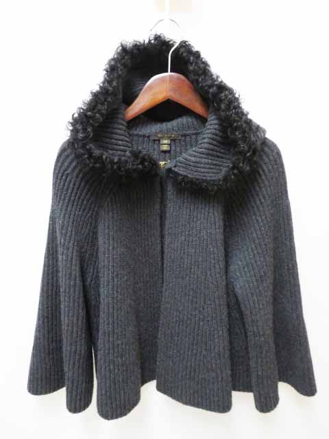 ルイヴィトン Louis Vuitton 正規 美品 リブニット カシミヤ フードファー カーディガン Xs ブランド古着ベクトル 中古 1225 レディース 037 ベクトルパーク
