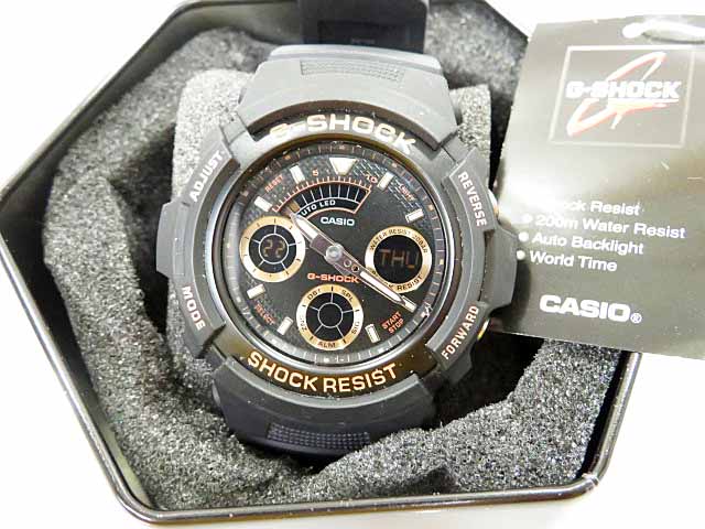 カシオジーショック Casio G Shock Aw 591gbx 1a4dr ワールドタイム クォーツ 腕時計 ブラック ローズゴールド ブランド古着ベクトル 中古 メンズ レディース 037 ベクトルパーク