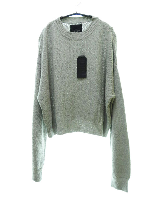 アンユーズド Unused Us1410 18ss Silk 7g Knit シルクステッチ クルーネック ニット 長袖 2 グレー ブランド古着ベクトル 中古 メンズ 037 ベクトルパーク