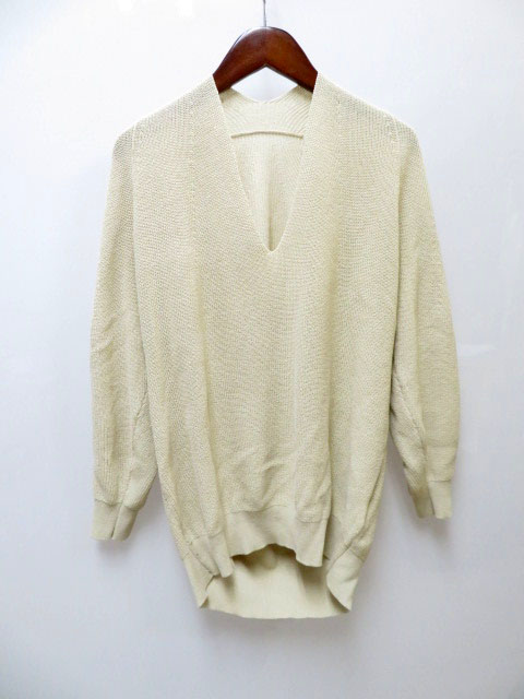 シンプリシテェ Simplicite カタアゼ編み 抜き襟vネック プルオーバー ニット ブランド古着ベクトル 中古 2102 レディース 037 ベクトルパーク