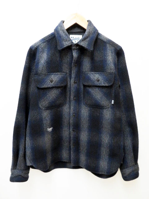 アーサスベイプ Ursus Bape ロゴ刺繍 チェック ウール シャツ Cpuジャケット S ブランド古着ベクトル 中古 メンズ 037 ベクトルパーク