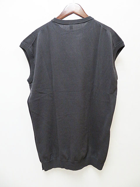 リップヴァンウィンクル Ripvanwinkle 21ss N S Knit Jersey Solid Gray ノースリーブ ニットベスト ジャージ グレー 5 ブランド古着ベクトル 中古 メンズ 037 ベクトルパーク