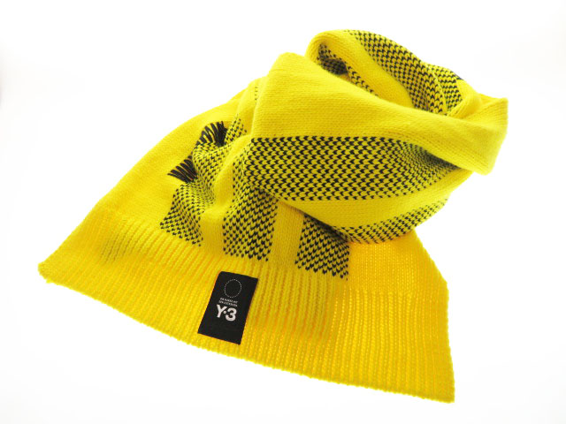 ワイスリー Y-3 DT0902 18AW KNIT SCARF ロングマフラー ニット ...