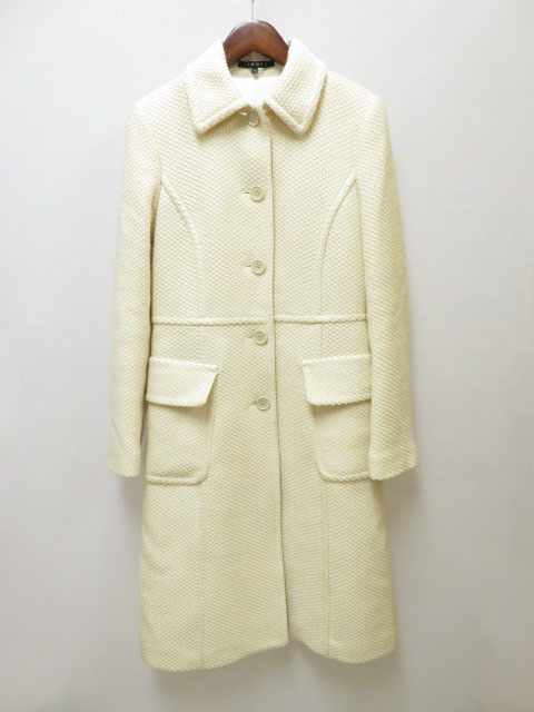 セオリー Theory 日本製 ツイード 中綿 ステンカラーウールコート 2 ブランド古着ベクトル 中古 2102 レディース 037 ベクトルパーク