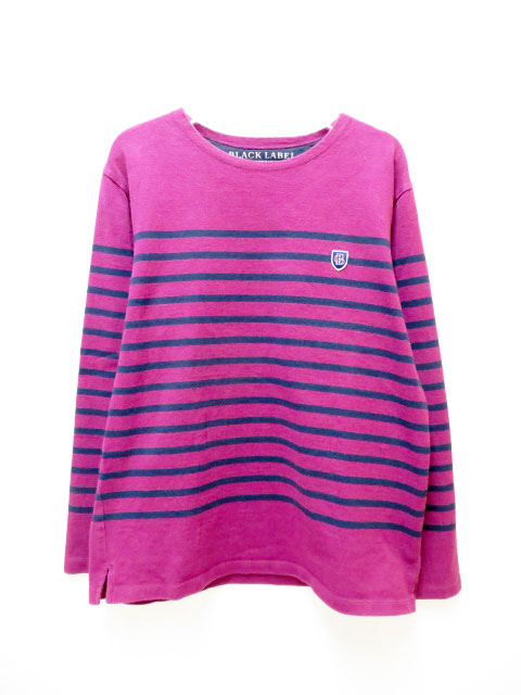 ブラックレーベルクレストブリッジ Black Label Crestbridge ロゴ 刺繍 ボーダー カットソー 51p10 9 36 3 パープル系 ブランド古着ベクトル 中古 メンズ 037 ベクトルパーク