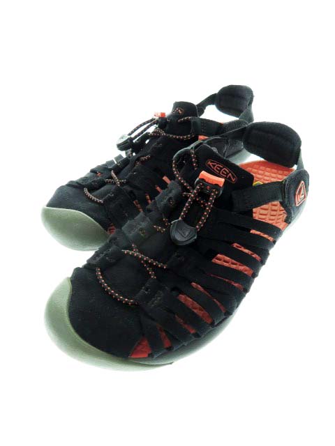 キーン Keen Cypress Black Hot Coral サンダル 23cm ブラック ブランド古着ベクトル 中古 レディース 037 ベクトルパーク