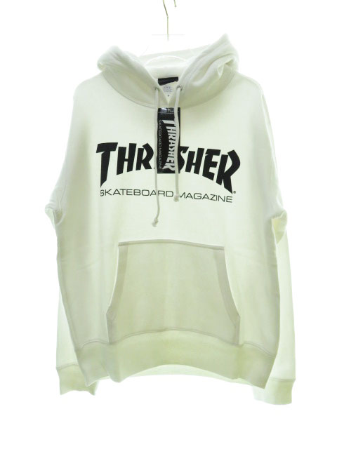 スラッシャー Thrasher 未使用品 Th8501 Mag Logo Hoodie プリント ロゴ プルオーバーパーカー White 白 M ブランド古着ベクトル 中古 メンズ 037 ベクトルパーク