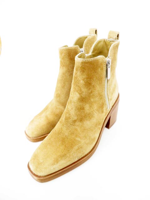 double zip ankle boots