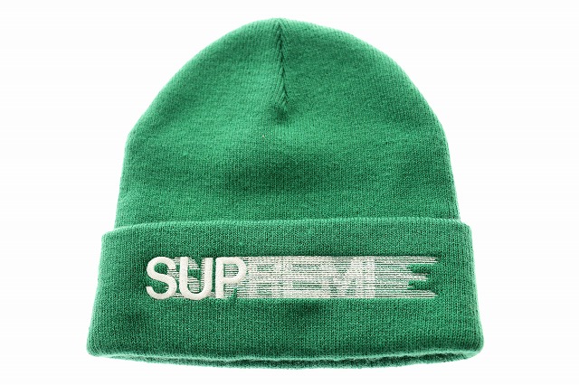 シュプリーム Supreme ss Motion Logo Beanie Green モーション ロゴ 刺繍 ビーニー ニット帽 グリーン ブランド古着ベクトル 中古 メンズ 037 ベクトルパーク