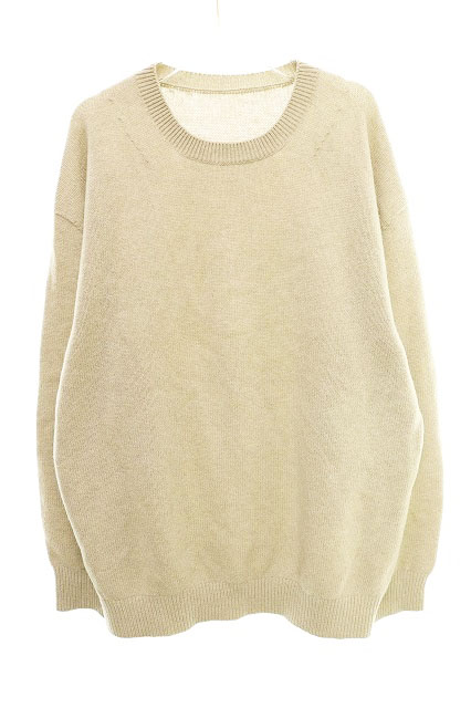 クレプスキュール Crepuscule Wholegarment Crewneck P O 1803 005 ホール ガーメント プルオーバー ニット セーター 2 ベージュ系 ブランド古着ベクトル 中古 メンズ 037 ベクトルパーク