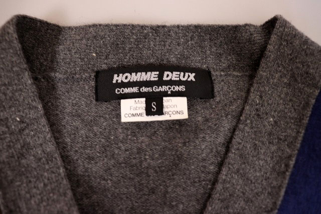 激安先着 des COMME GARCONS 中古 メンズ カーディガン コムデギャルソンオム HOMME カーディガン コムデギャルソンオムドゥ COMME des GARCONS HOMME DEUX 美品 配色