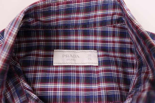 プラダ PRADA CHECK SHIRT BD コットン長袖シャツ 38【ブランド古着ベクトル】【中古】211119 メンズ 037-902111160020 | ベクトルパーク プラダ PRADA CHECK SHIRT BD コットン長袖シャツ 38【ブランド古着ベクトル】【中古】211119 メンズ 037-902111160020 | ベクトルパーク