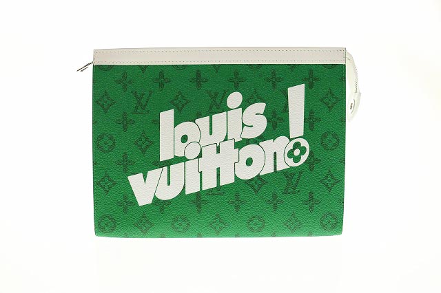 ルイヴィトン Louis Vuitton 21aw ポシェット ヴォワヤージュ Mm クラッチバッグ M グリーン 国内正規品 ブランド古着ベクトル 中古 メンズ 037 ベクトルパーク