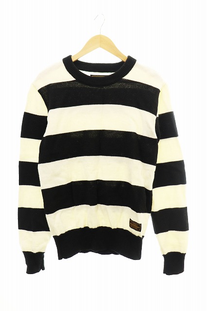 最高級 162funh Knm01 セーター ニット 長袖 ボーダー Ls W Crew B D Neighborhood ネイバーフッド M メンズ ブランド古着ベクトル 中古 ブラック ホワイト メンズファッション Drmchughpsych Com