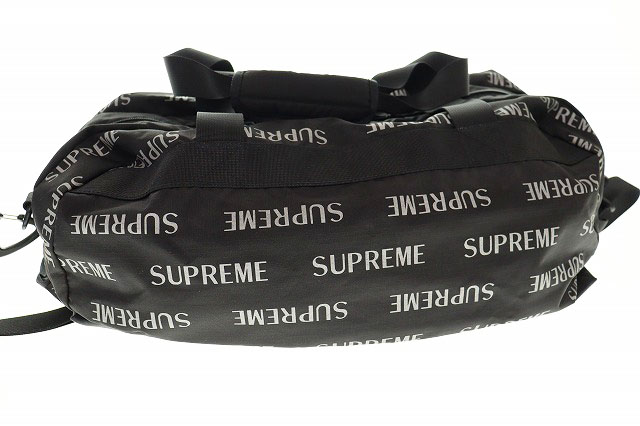 シュプリーム SUPREME 16AW 3M Reflective Repeat Duffle Bag ロゴ 総柄 ダッフル ボストン バッグ ブラック【ブランド古着ベクトル】【中古】220722☆AA★ メンズ