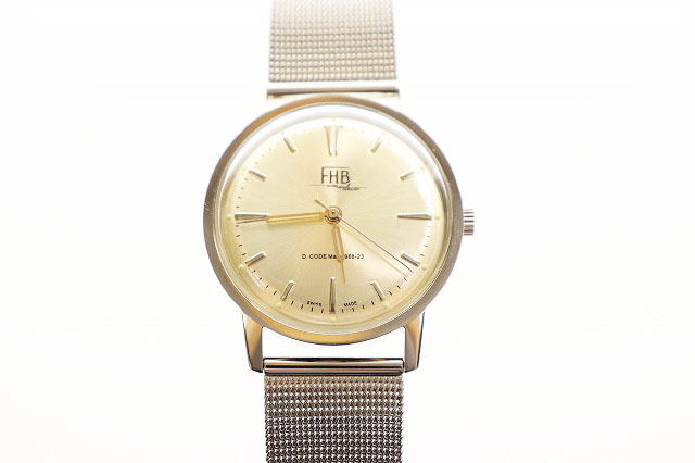 エフエイチビー FHB F908 クォーツ 腕時計 SS 34mm スイス製 シルバー ...