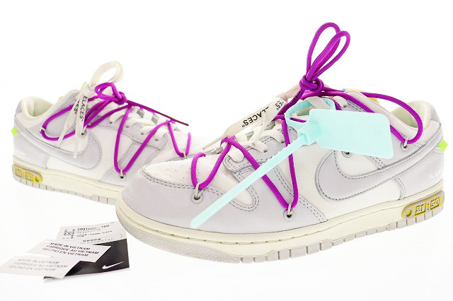 ナイキ NIKE DUNK LOW OFF-WHITE THE 50 OF 21 2021 28.5cm DM1602-100 オフホワイト コラボ  ダンク ロー Lot.21 ニュートラル グレー 【ブランド古着ベクトル】【中古】221104☆AA☆ メンズ 037-902210030007 |  ベクトルパーク