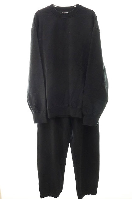 フルーツオブザルーム FRUIT OF THE LOOM ATHLETIC SUIT アスレチック スーツ スウェット パンツ セットアップ 金子恵治 コラボ ブラック M【ブランド古着ベクトル】【中古】221028★ メンズ レディース