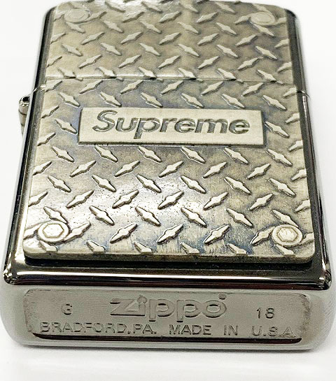 シュプリーム SUPREME 19SS Diamond Plate Zippo Silver ダイヤモンド 