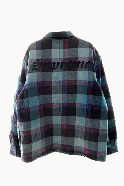 シュプリーム SUPREME 20AW quilted arc logo flannel shirt 