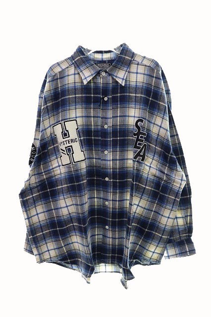 ウィンダンシー WIND AND SEA HYSTERIC GLAMOUR X WDS CHECK SHIRT 