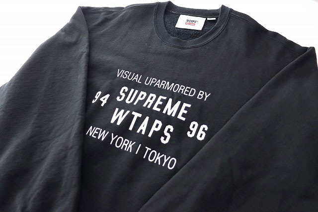 SUPREME WTAPS コラボ スウェット トレーナー 黒