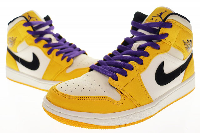 ナイキ NIKE AIR JORDAN 1 MID SE LAKERS 26.5cm 852542-700 エア  