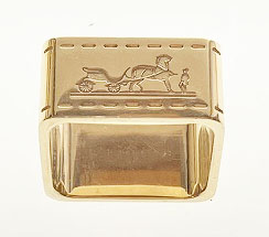 エルメス HERMES スカーフリング 90 ボルデュック シャンパンゴールド  