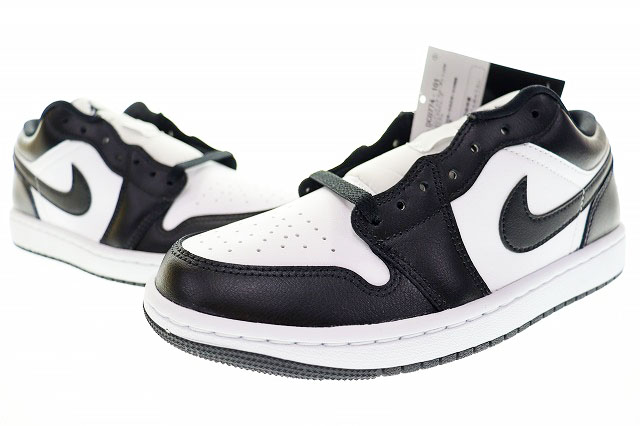 未使用品 ナイキ NIKE WMNS AIR JORDAN 1 LOW WHITE BLACK 2023 24.5cm 