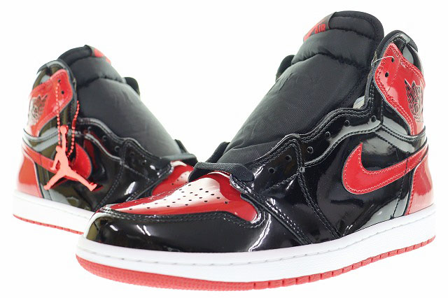 ナイキ NIKE AIR JORDAN 1 RETRO HIGH OG PATENT BRED 2022 27cm 