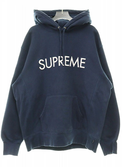 シュプリーム SUPREME 22AW CAPITAL HOODED SWEATSHIRT NAVY M 