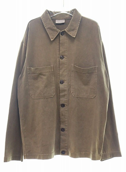 ルメール LEMAIRE カバーオール シャツ ジャケット ブラウン Mサイズ 