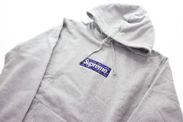 シュプリーム SUPREME 19AW BANDANA BOX LOGO HOODED SWEATSHIRT XL  